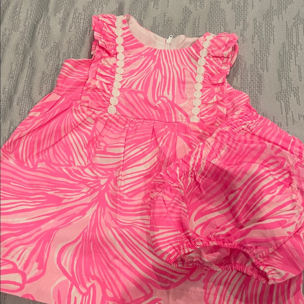 Lilly Pulitzer Vibrant Pink Diaper Cover Set